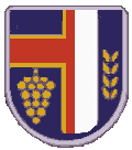 Auf dem Wappen sieht man unter einem roten Kreuz f�r das Kurf�rstentum Trier eine Traube und eine �hre. Die Farben blau-wei�-blau symbolisieren die Familie von der Leyen, die in Urbar Rechte besa�.