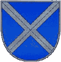 Das Andreaskreuz ist das Symbol des fr�heren Kirchenpatrons (St. Andreas-Stift in K�ln). Die Farben Blau und Silber symbolisieren die fr�here Zugeh�rigkeit des Ortes zur Kurpfalz.