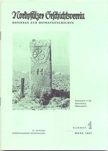 Titelbild der Schriften des Nordpf�lzer Geschichtsvereins.
