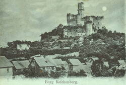 Burg Reichenberg auf einer Postkarte von 1899.