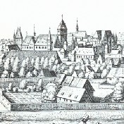 Das Alzeyer Schloss auf einem Stich von Matthäus Merian