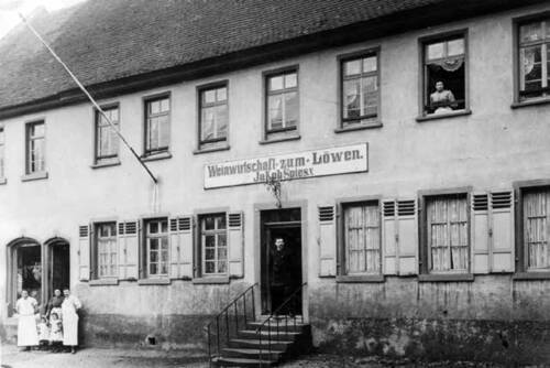 Abb. 7: Weinwirtschaft zum Löwen von Jakob Spies V, nach 1910