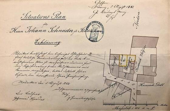 Bauplan 1882, Besitzer B. Neumann