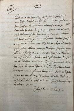 Brief von Joseph Simon 1798