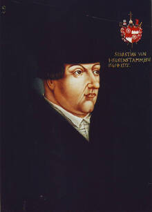 Das Portrait Sebastian von Heusenstamms entstand um ca. 1555 und befindet sich in Aschaffenburg