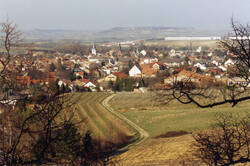 Zu sehen ist ein Panorama von Wöllstein