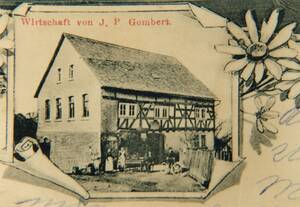 Gastwirtschaft Gombert im Jahr 1908.