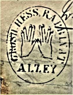 Stempel des Rabbinats in Alzey