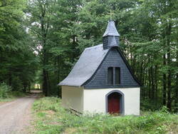 Die Bergkapelle nördlich von Poltersdorf, erbaut um 1625.