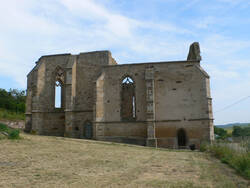 Das Bild zeigt die Ruine der Beller Kirche in Eckelsheim.