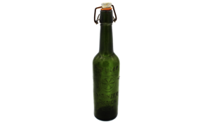 Mainzer Aktienbier Halbliter-Glasflasche geprägt
