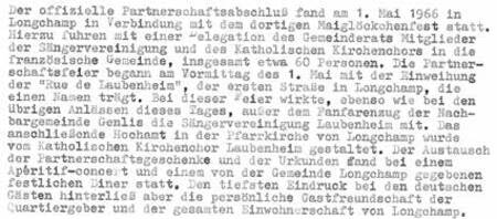 Abb. 4: Auszug aus dem Bericht an den Freundschaftskreis Rheinland-Pfalz