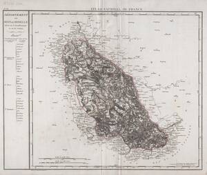 Karte des französischen Rhein-Mosel Département von Alexandre Tardieu um 1810.
