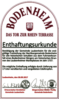 Abb. 3: Enthaftungsurkunde