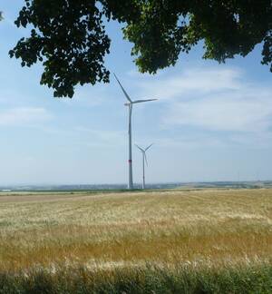 Windräder im Windpark Hochborn-Gau-Heppenheim (Windpark Kloppberg)