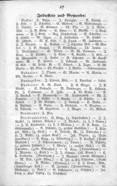Adreßbuch der Stadt Mainz 1845, Beigabe Industrie und Gewerbe, S. 47.