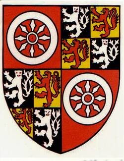 Wappen des Konrad von Dhaun als Erzbischof von Mainz