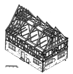 Bauweise eines Wohnhauses im 18. Jahrhundert