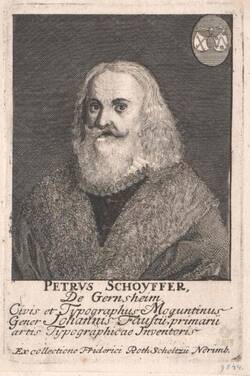 Portrait Peter Schöffers, unbekannter Künstler